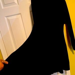 Liz Claiborne black long sleeve wool knit dress
